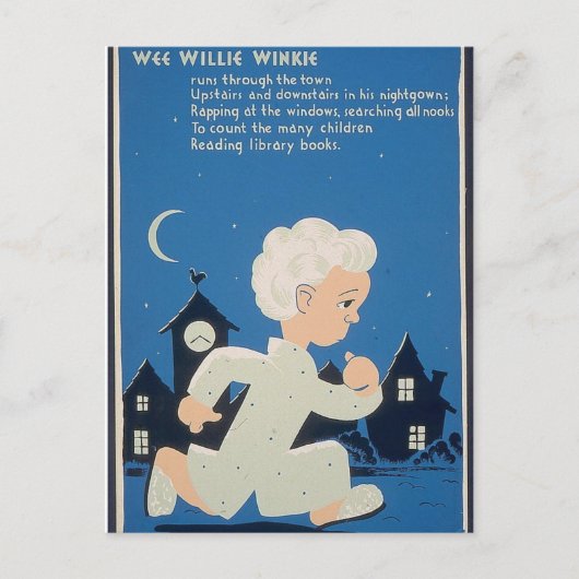 Wee Willie Winkie Briefkaart (Voorkant)