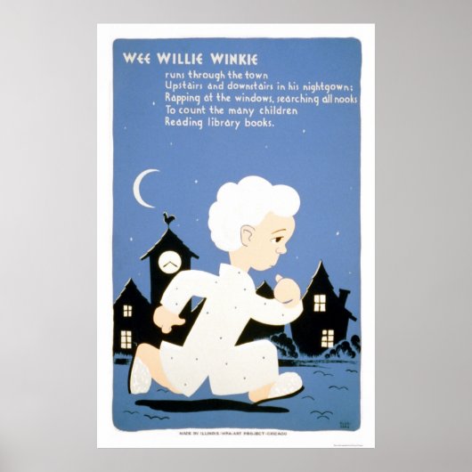 Wee Willie Winkie Library 1940 WPA Poster (Voorkant)