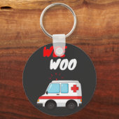 Wee Woo Ambulance AMR Funny EMS EMT Paramedic Gift Sleutelhanger (Voorkant)