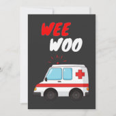 Wee Woo Ambulance AMR Funny EMS Paramedic Gift Kaart (Voorkant)