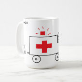 Wee Woo Ambulance Koffiemok (Voorkant links)