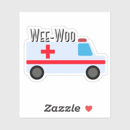 Wee-Woo Ambulance Sticker (Vel)