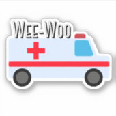 Wee-Woo Ambulance Sticker (Voorkant)