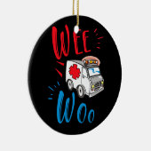 WEE WOO AMR EMT AMR Paramedic Ambulance Keramisch Ornament (Rechts)