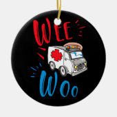 WEE WOO AMR EMT AMR Paramedic Ambulance Keramisch Ornament (Voorkant)