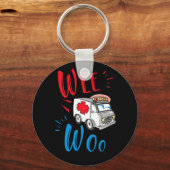 WEE WOO AMR EMT AMR Paramedic Ambulance Sleutelhanger (Voorkant)