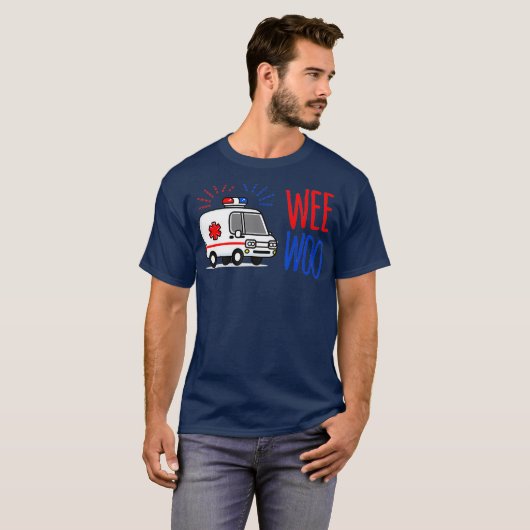 WEE WOO AMR EMT AMR Paramedic Tee SHIRT for Men (Voorkant volledig)