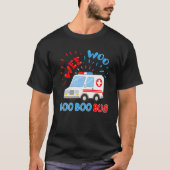 Wee Woo Boo Boo Bus Ambulance Ems Emt Paramedic T-shirt (Voorkant)