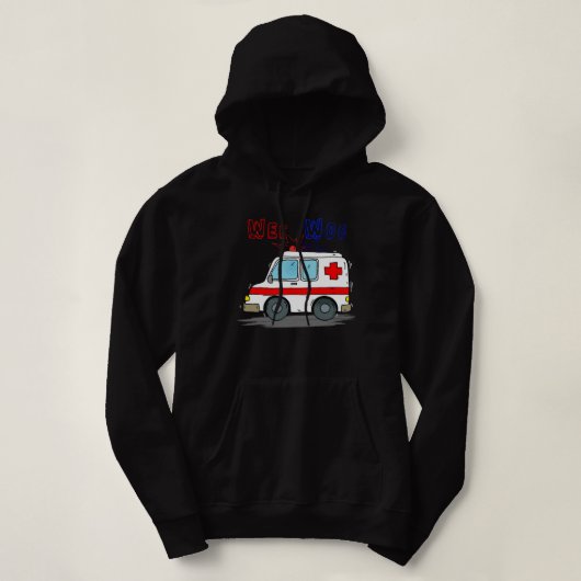 Wee Woo Boo Bus Ambulance Funny EMS Parame Hoodie (Design voorkant)