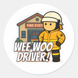 Wee Woo Driver - Sticker op het platteland