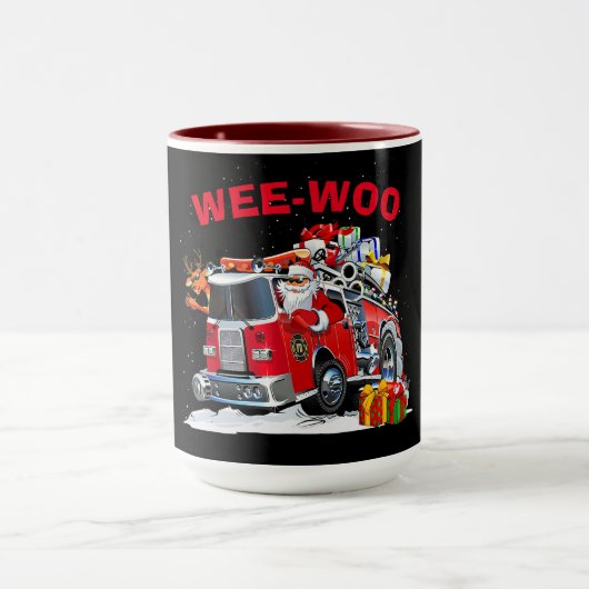 WEE-WOO Kerstontwerp met Kerstman Mok (Midden)