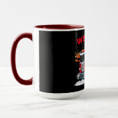 WEE-WOO Kerstontwerp met Kerstman Mok (Links)