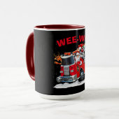 WEE-WOO Kerstontwerp met Kerstman Mok (Voorkant links)
