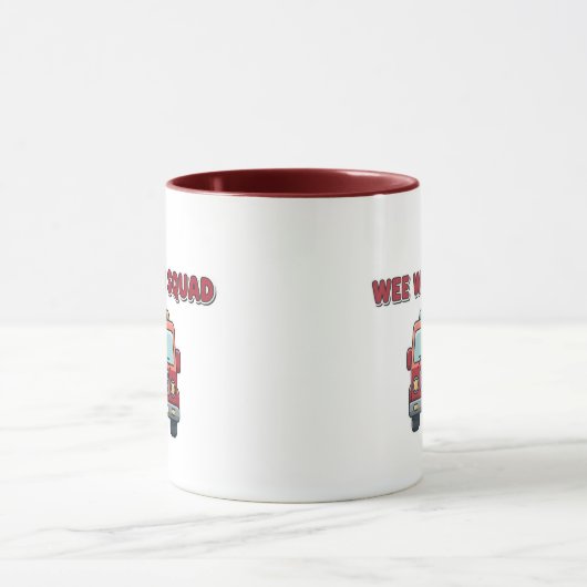 Wee Woo Squad Fire Truck Mug - Kids Firefighter Mok (Midden)