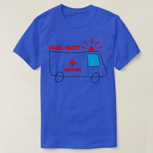 Wee Woo Wee Woo Ambulance T-shirt (Design voorkant)