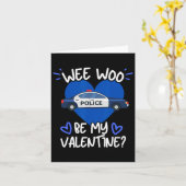 Wee Woo Wees Mijn Valentijn Politieauto Agent Wets Kaart (Gele Bloem)