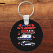 Wee Woo Wees Mijn Valentijn Vuurweerbrandweer Ambu Sleutelhanger (Voorkant)