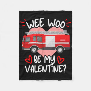 Wee Woo Wees Mijn Valentijn Vuurweerwagen Brandwee Fleece Deken