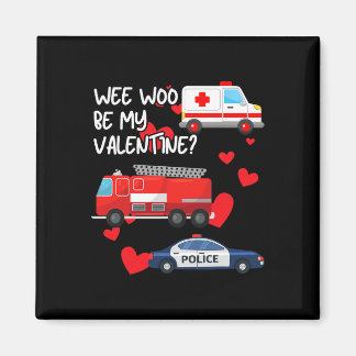 Wee Woo Wees Mijn Valentijnsdag Brandweerwagen Amb Magneet