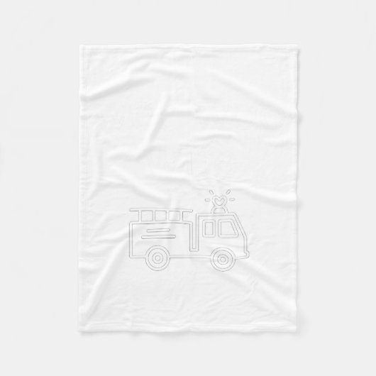 Wee Woo Wife Firefighter Suse Cute Minimalist Aest Fleece Deken (Voorkant)