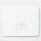 Wee Woo Wife Firefighter Suse Cute Minimalist Aest Muismat (Voorkant)