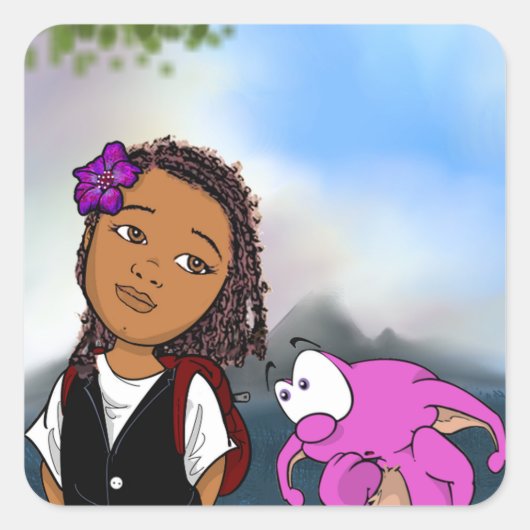 Weeblinks Vierkante Sticker (Voorkant)