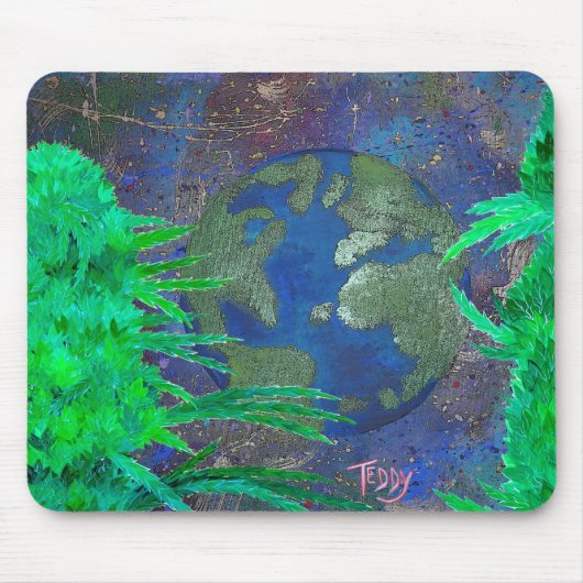 "Weed Art the World" @TeddyArt 2012 Mousepad Muismat (Voorkant)