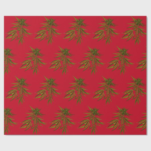 Weed Buds op Khaki-achtergrond Cadeaupapier (Vlak)