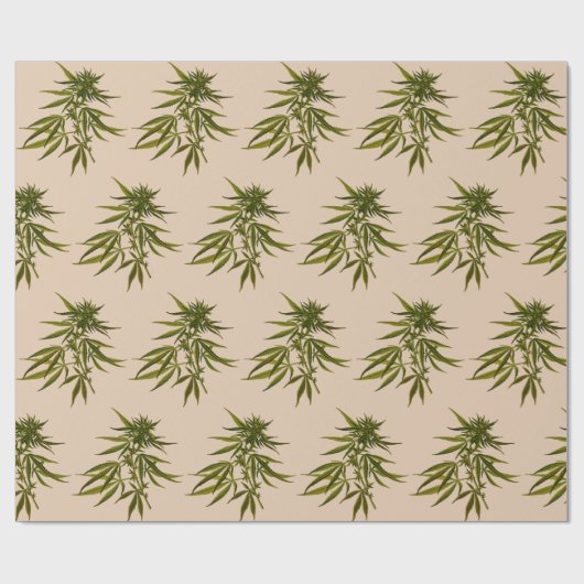Weed Buds op Khaki-achtergrond Cadeaupapier (Vlak)