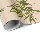 Weed Buds op Khaki-achtergrond Cadeaupapier (Rol Hoek)