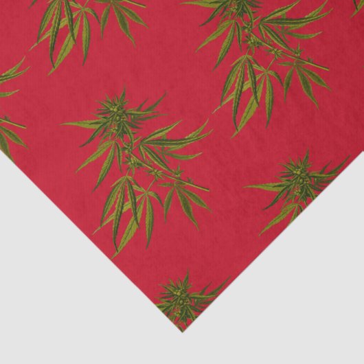 Weed Buds op Khaki-achtergrond Tissuepapier (Detail)