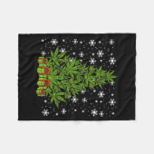 Weed Christmas Tree Funny Xmas T Men Women  Fleece Deken (Voorkant (Horizontaal))
