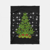 Weed Christmas Tree Funny Xmas T Men Women  Fleece Deken (Voorkant)