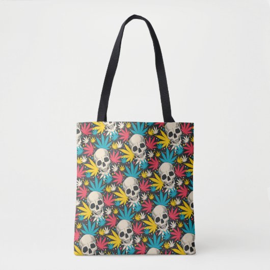 Weed en Skulls Tote Bag (Voorkant)