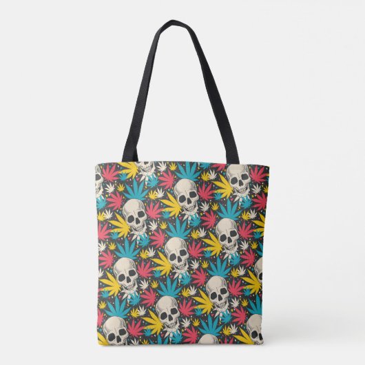 Weed en Skulls Tote Bag (Achterkant)