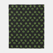 Weed Large Leaf Pattern | bewerkbare kleur Fleece Deken (Voorkant)