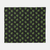 Weed Large Leaf Pattern | bewerkbare kleur Fleece Deken (Voorkant (Horizontaal))