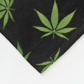 Weed Large Leaf Pattern | bewerkbare kleur Fleece Deken (Hoek)