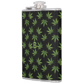 Weed Large Leaf Pattern | Facultatief monogram/naa Heupfles (Links)