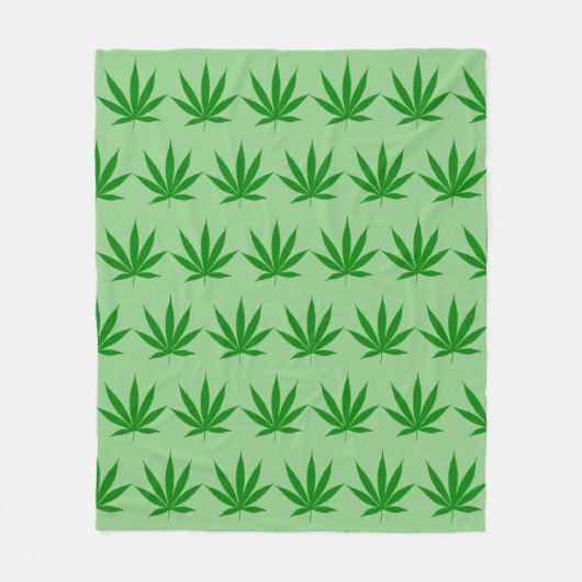 Weed Leaf Blanket Fleece Deken (Voorkant)