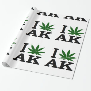 Weed Leaf Kerstalaska xmas hanukkah Cadeaupapier