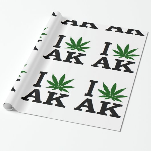 Weed Leaf Kerstalaska xmas hanukkah Cadeaupapier (Uitgerold)