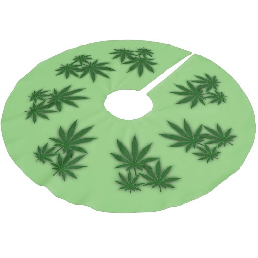 Weed Leaf Kerstboom Rok (Gekanteld)