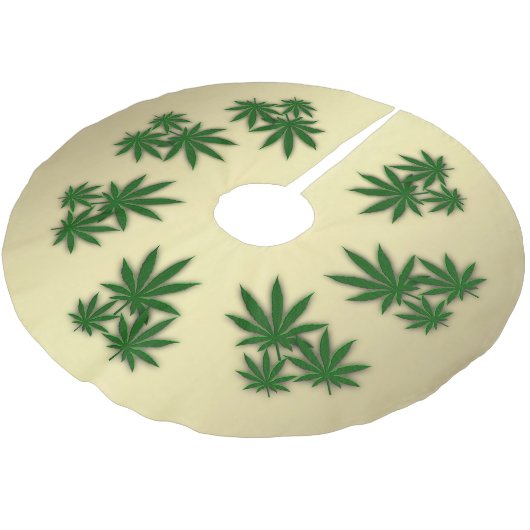 Weed Leaf Kerstboom Rok (Gekanteld)
