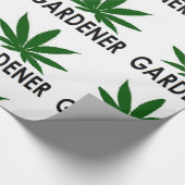 Weed Leaf Kerstfeest Gardener xmas hanukkah Cadeaupapier (Hoek)