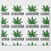 Weed Leaf Kerstfeest Gardener xmas hanukkah Cadeaupapier (Vlak)