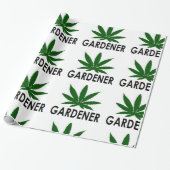 Weed Leaf Kerstfeest Gardener xmas hanukkah Cadeaupapier (Uitgerold)