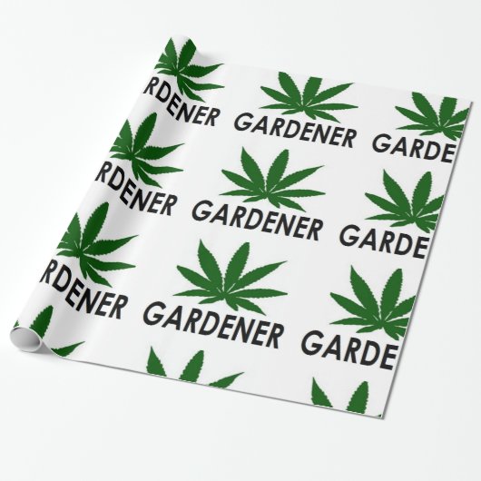 Weed Leaf Kerstfeest Gardener xmas hanukkah Cadeaupapier (Uitgerold)