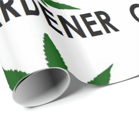 Weed Leaf Kerstfeest Gardener xmas hanukkah Cadeaupapier (Rol Hoek)
