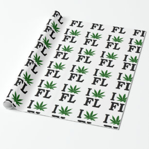 Weed Leaf Kerstflorida xmas hanukkah Cadeaupapier